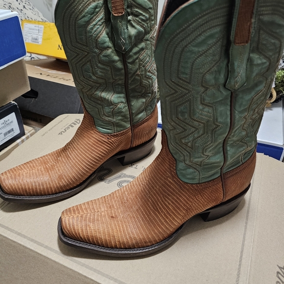Men's Allen's Lizard Cowboy Boots - Picture 3 of 5